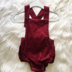 Old navy maroon corduroy romper